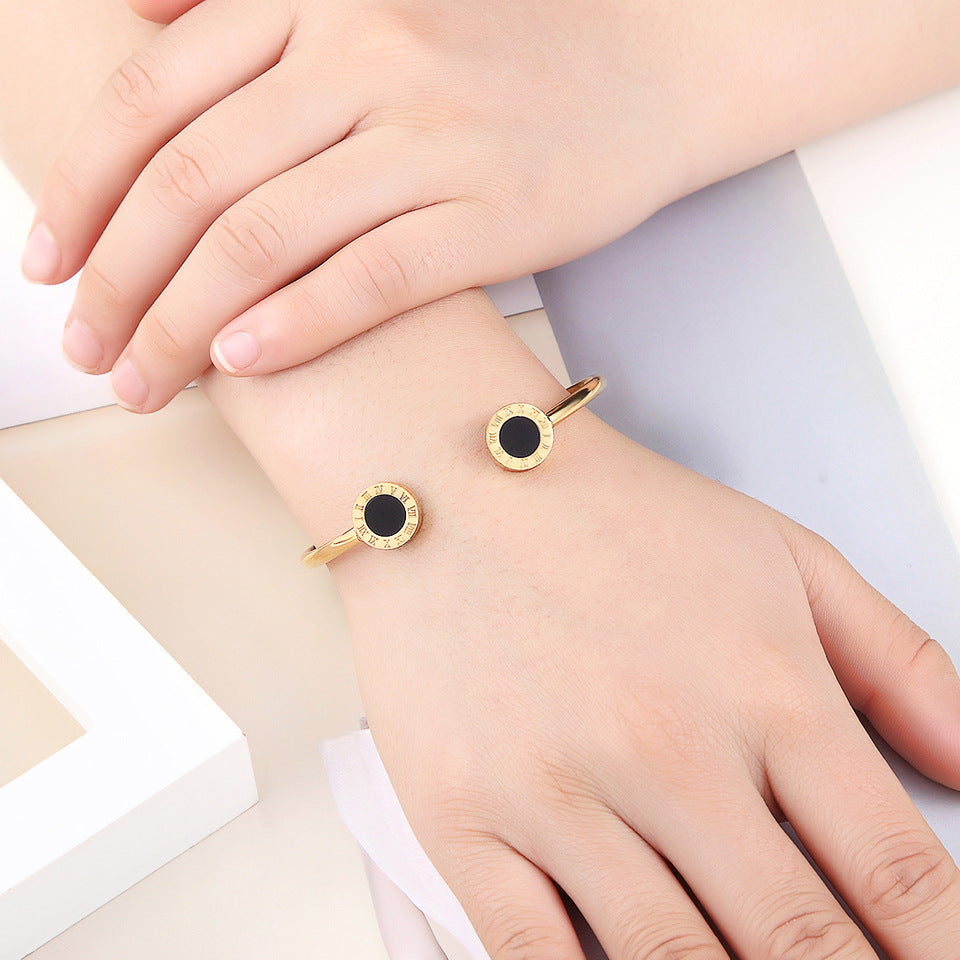 Women's rose gold titanium steel bracelet - WAlMYe #