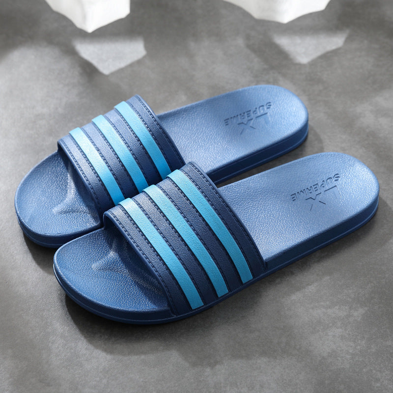 White Stripes Slippers For Women And Men Bathroom Slippers Home Shoes - WAlMYe #