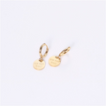 Women's metal disc earrings - WAlMYe #