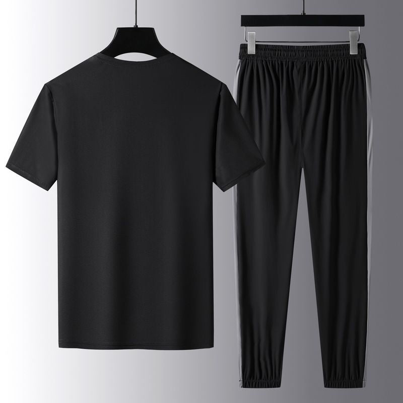 Ice Silk Plus Fat Large Size Breathable Trend Sports And Leisure Suit - WAlMYe #