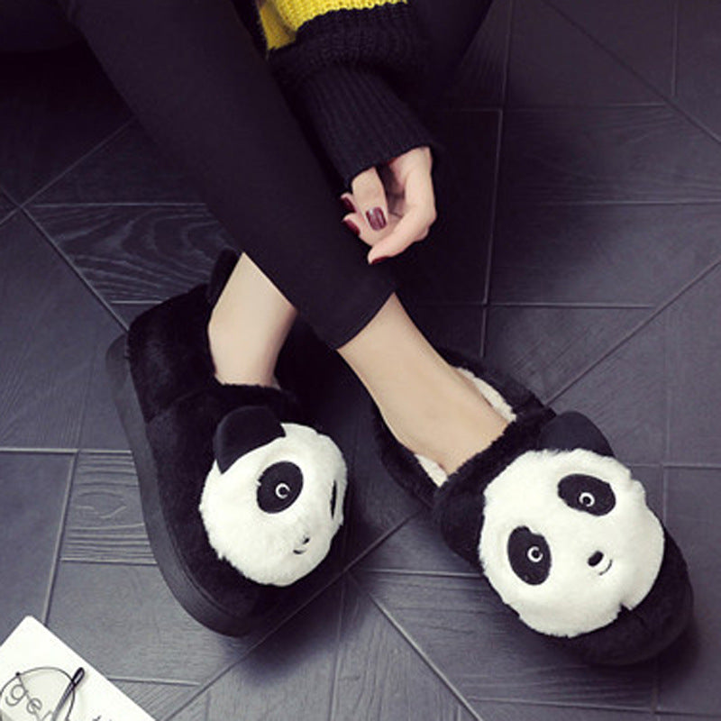 Panda three-dimensional cotton slippers - WAlMYe #