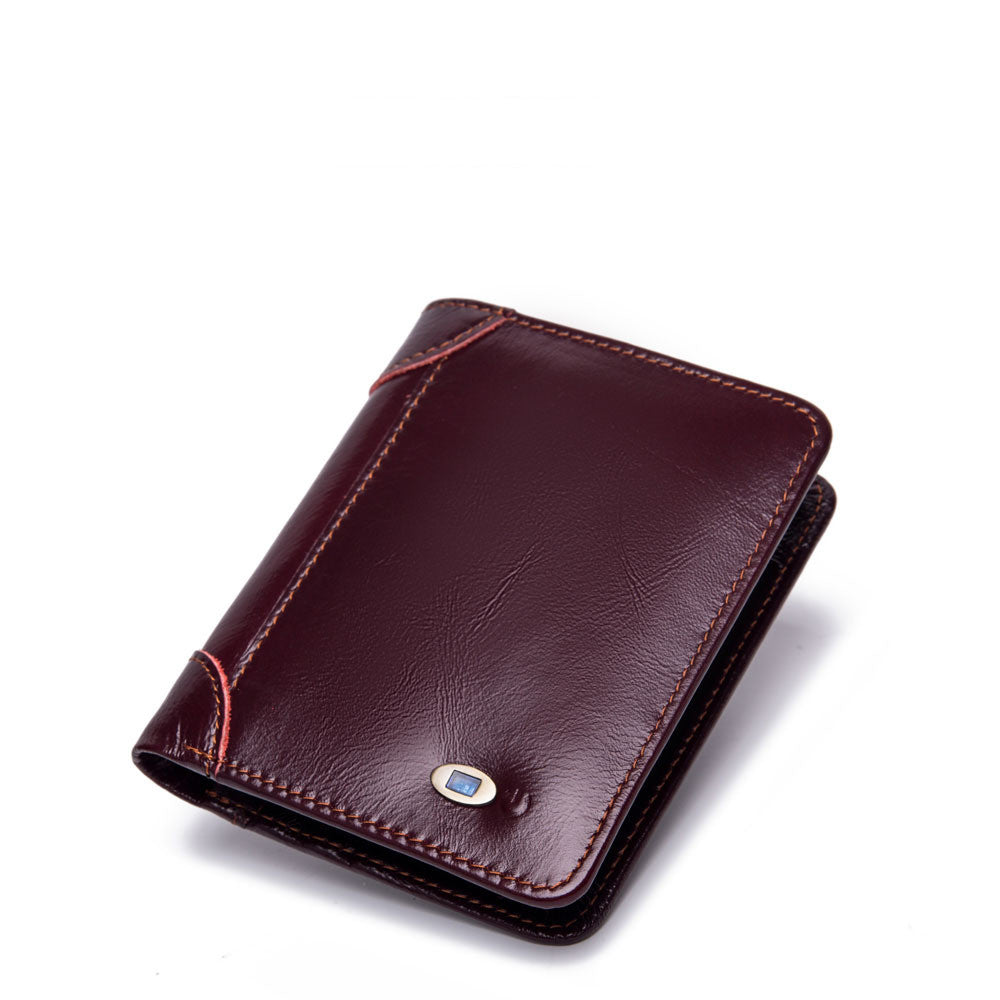 Men's Leather Multi-card Smart Anti-lost Wallet - WAlMYe #