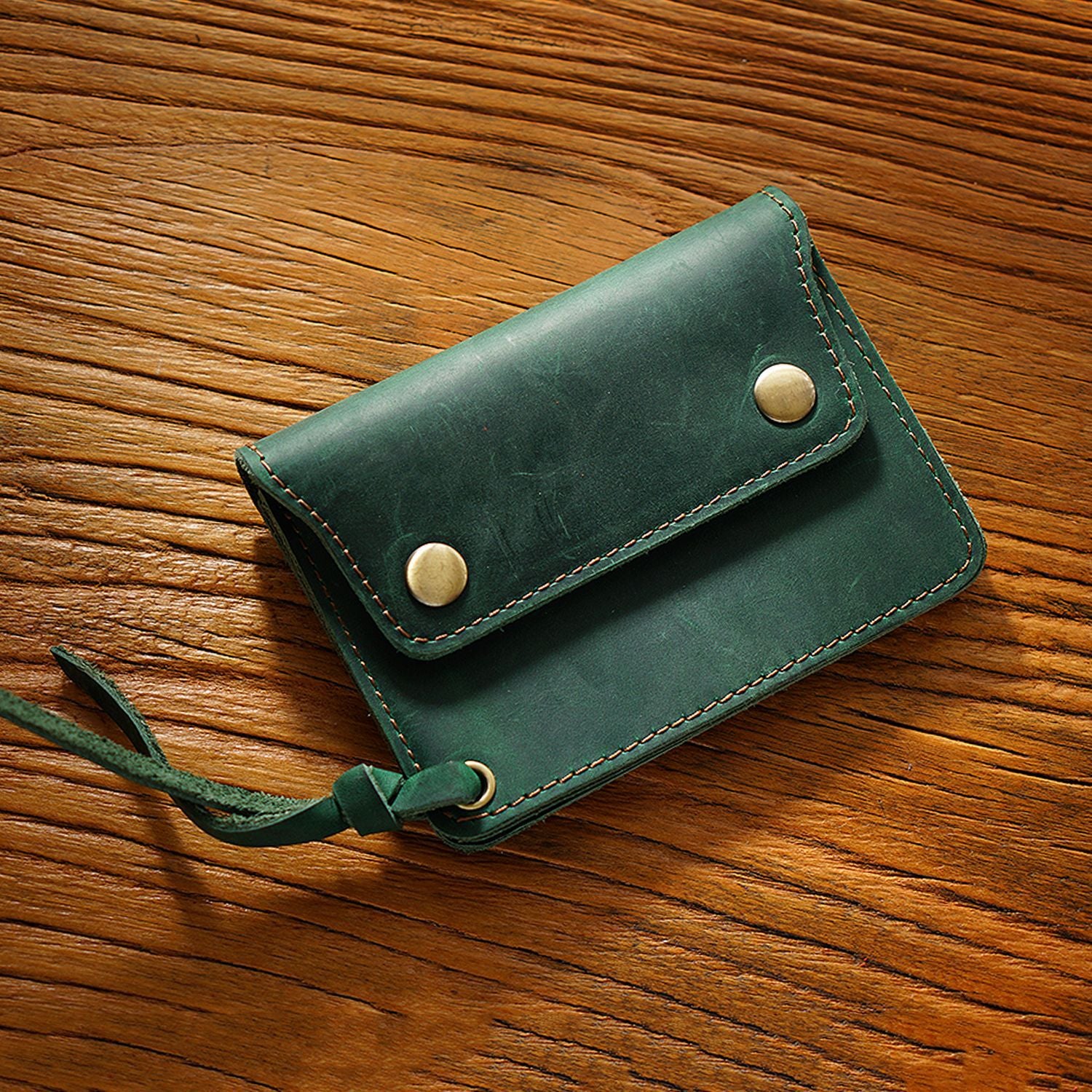 Top Layer Cowhide Simple Card Holder Handmade - WAlMYe #