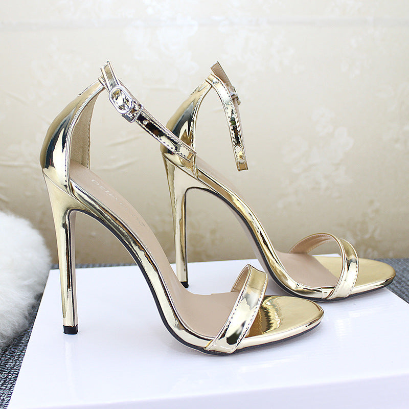 High Heels Gold And Silver Wedding Shoes Plus Size - WAlMYe #