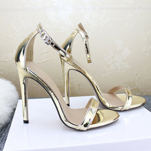 Load image into Gallery viewer, High Heels Gold And Silver Wedding Shoes Plus Size
