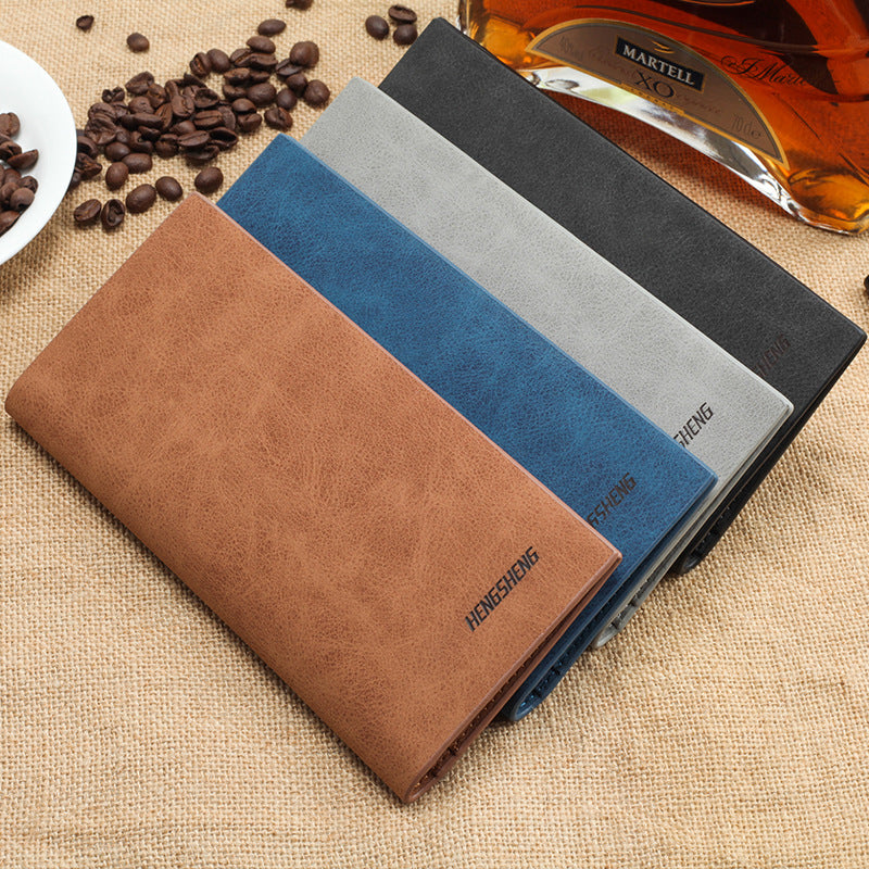 Men's Wallet Long Retro Thin Frosted Soft - WAlMYe #
