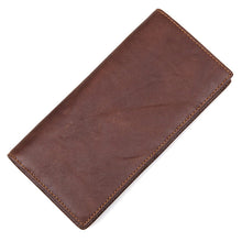 Load image into Gallery viewer, Men&#39;s Vintage Crazy Horse Leather Long Vertical Wallet
