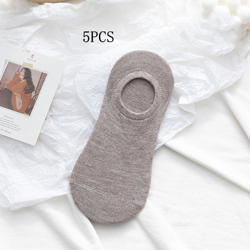 Socks Men And Women Solid Color Boat Socks Spring Invisible Socks Socks Socks Net Red Men'S Socks - WAlMYe #