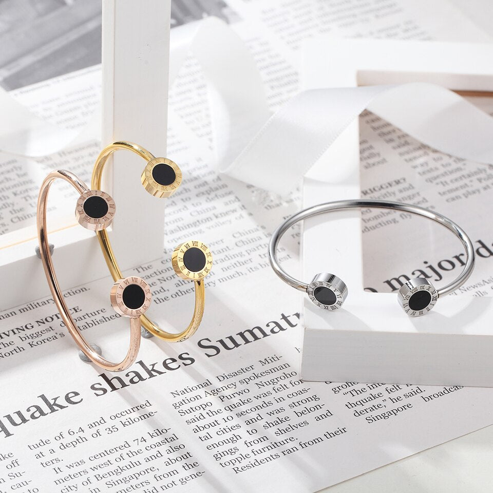 Women's rose gold titanium steel bracelet - WAlMYe #