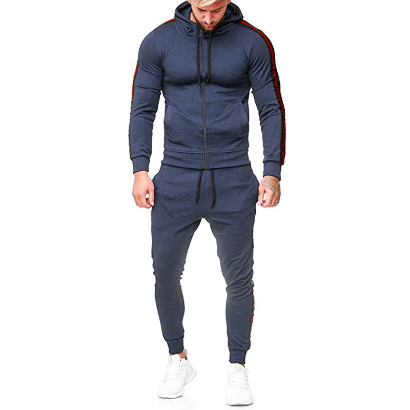 Men's autumn and winter sports casual sweater hooded suit - WAlMYe #