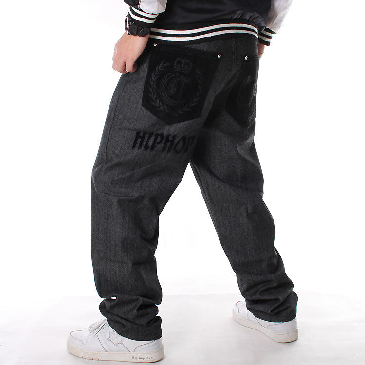 Plus Fat Plus Size Hip-hop Jeans Men's Trend