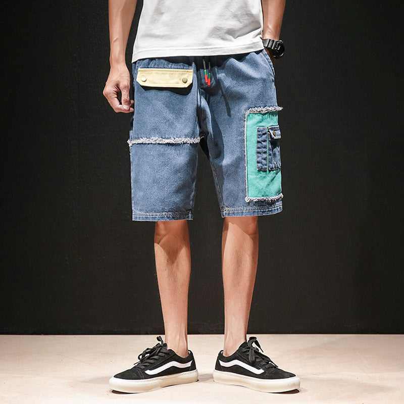 Contrast Oversized Cargo Shorts - WAlMYe #