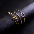 Women's Fashion Punk Bracelet Simple Double Knot Loop Metal Chain Bracelet Bohemian Retro Jewelry Accessories - WAlMYe #