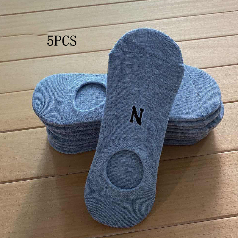 Socks Men And Women Solid Color Boat Socks Spring Invisible Socks Socks Socks Net Red Men'S Socks - WAlMYe #