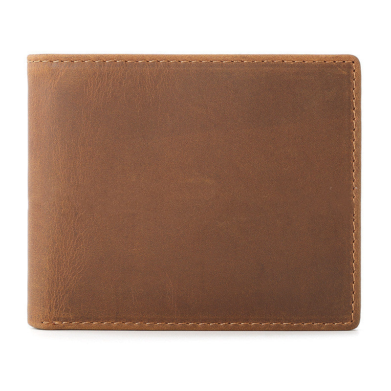 Men Wallet Horizontal Fashion Cephalic Layer Leather - WAlMYe #