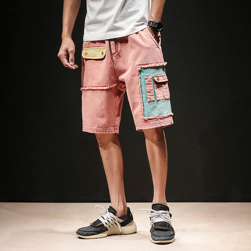 Contrast Oversized Cargo Shorts - WAlMYe #