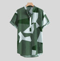 Hawaii Casual Shirt Men Summer Stand Collar Stre - WAlMYe #