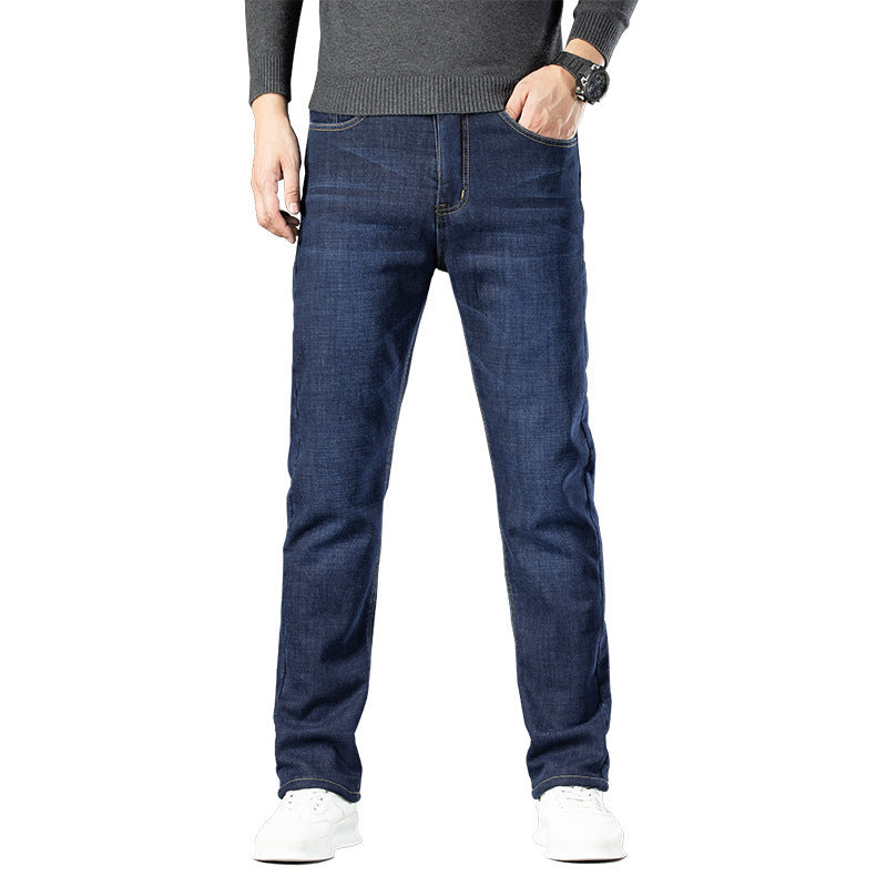 Fleece Lined Padded Warm Keeping Jeans For Men - WAlMYe #