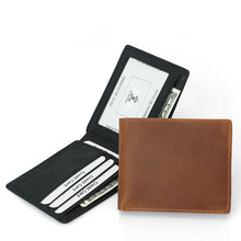 Load image into Gallery viewer, Men&#39;s Wallet Made Of Crazy Horse Leather
