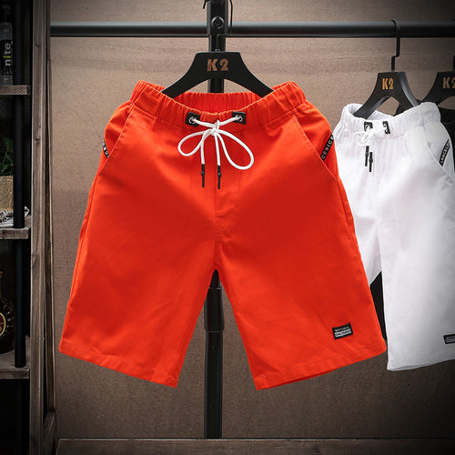 Casual Beach Pants Solid Color Cotton Five-point Pants - WAlMYe #