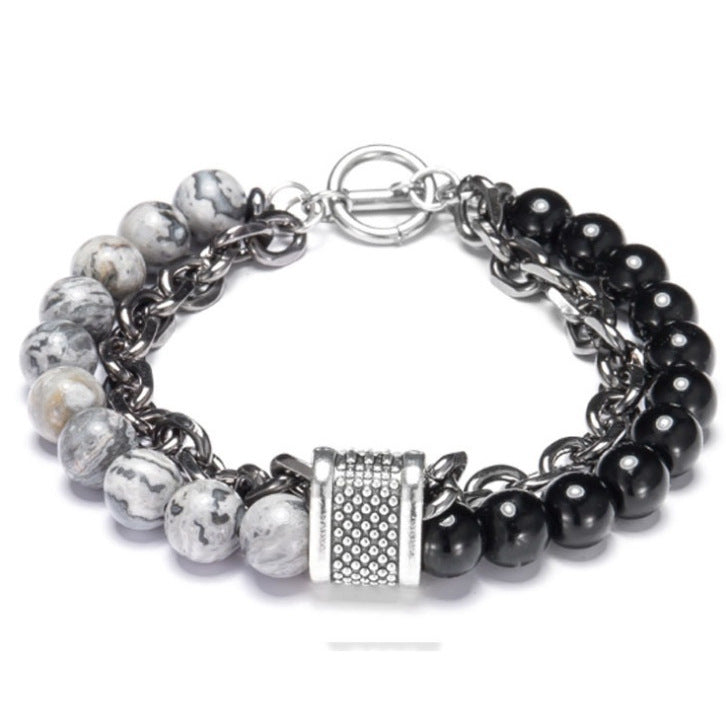 Beaded Chain Double Bracelet Bracelet - WAlMYe #