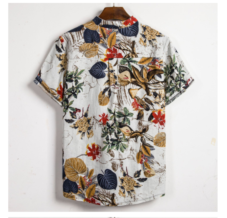 New Men's Hot-selling Floral Short Sleeve Shirt - WAlMYe #