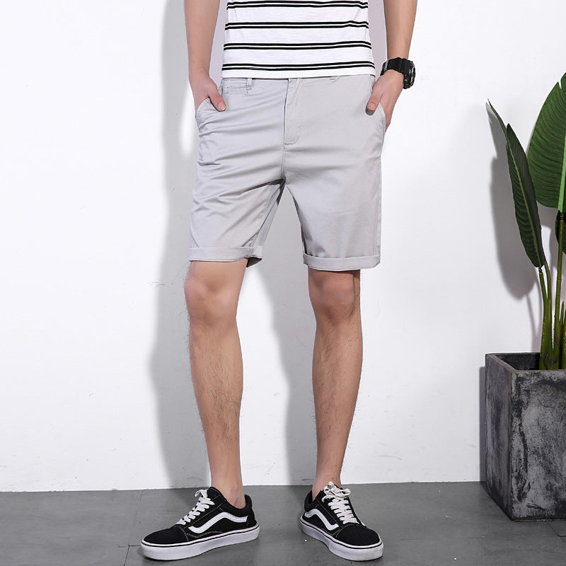 Men's Casual Cotton Solid Color  Shorts - WAlMYe #
