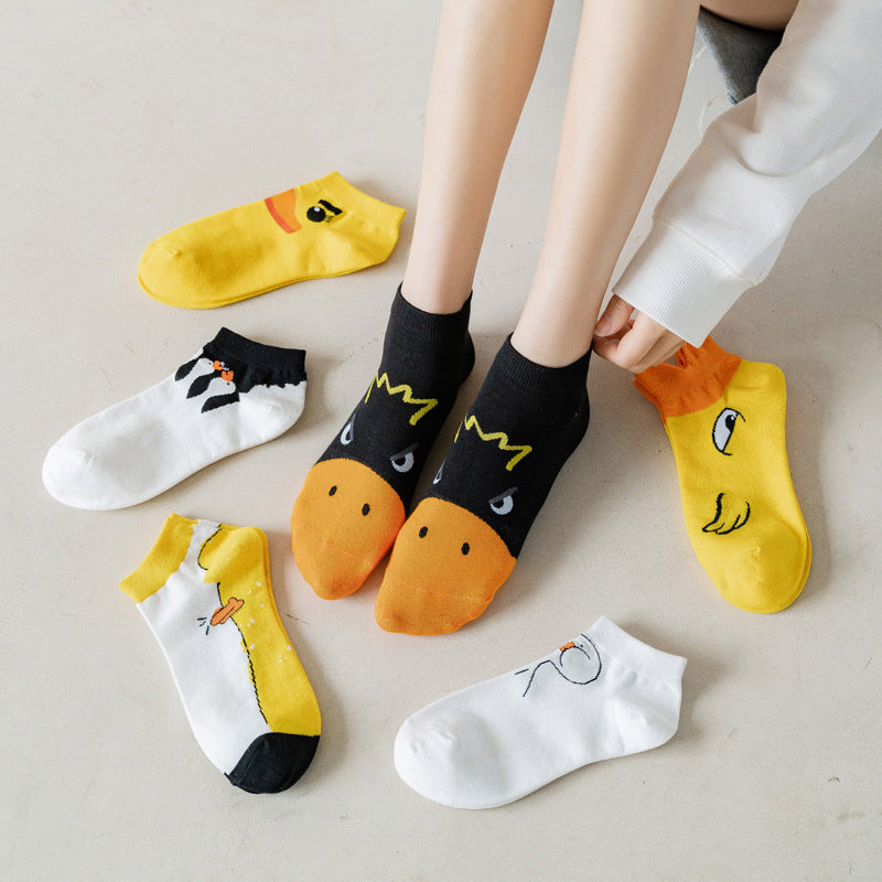 Socks Girls Cotton Boat Socks Shallow Mouth Spring Summer Autumn Boat Socks - WAlMYe #