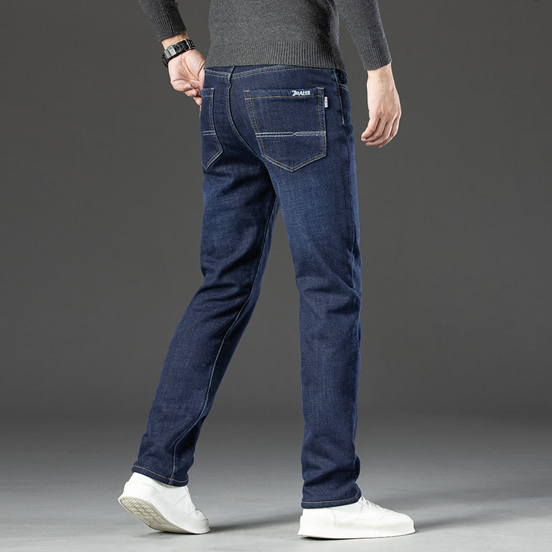 Fleece Lined Padded Warm Keeping Jeans For Men - WAlMYe #