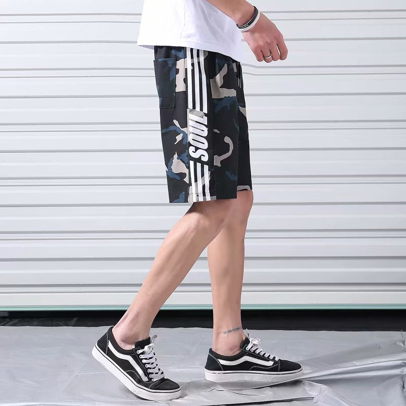 Casual five-point shorts men's camouflage simple five-point pants - WAlMYe #