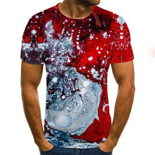 Fashion Star Flag Print Casual Men's Short Sleeve - WAlMYe #