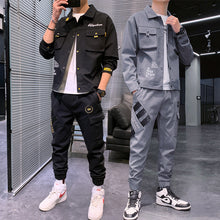 Load image into Gallery viewer, Jacket Men&#39;s Casual Suit Korean Version Of The Trend Of Slim And Handsome A Set Of Clothes
