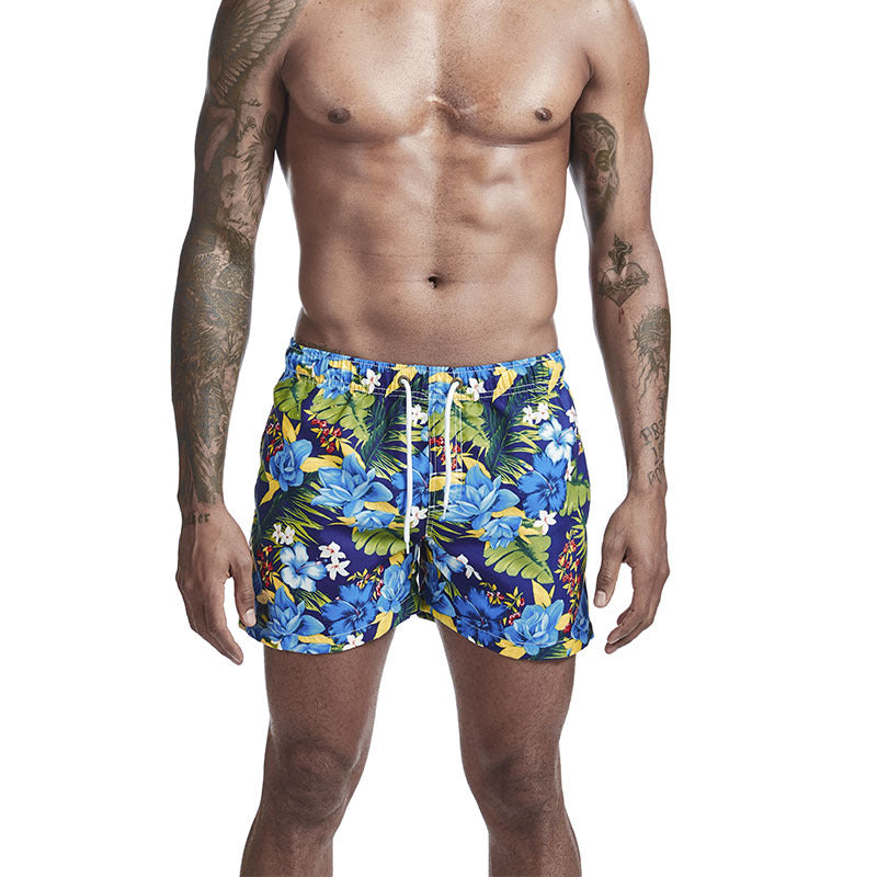 Printed Men's Beach Pants Slim Slim Sports Quick-drying Shorts - WAlMYe #