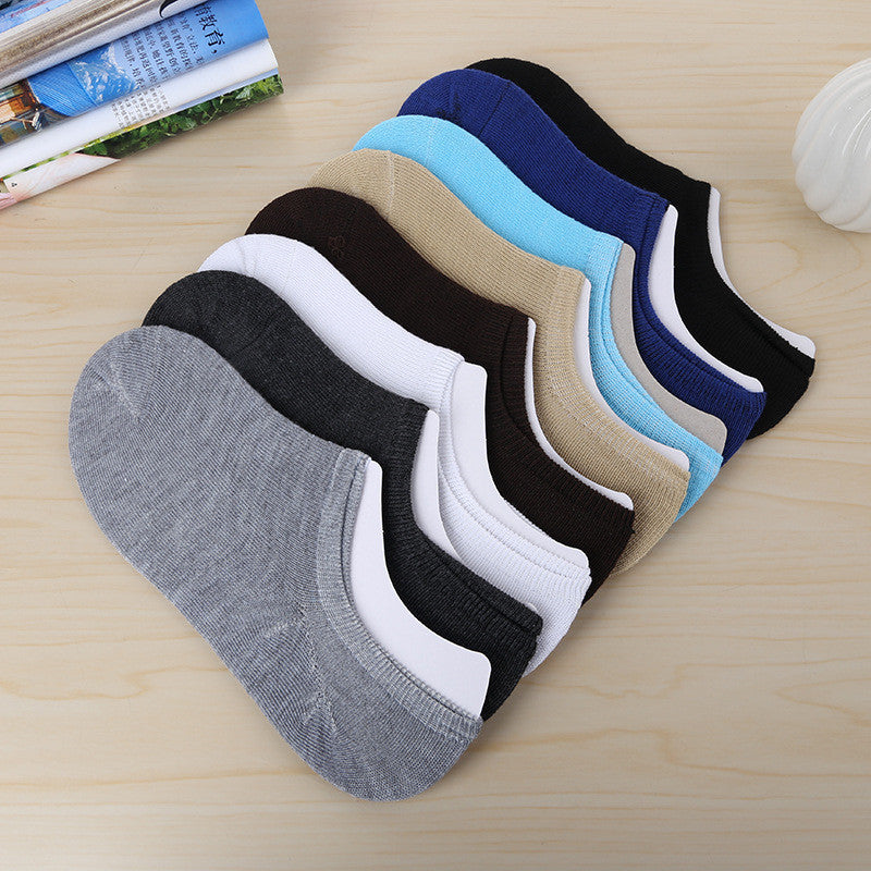 Low-back boat socks Thin section shallow mouth invisible socks spring and summer sports men's cotton socks - WAlMYe #