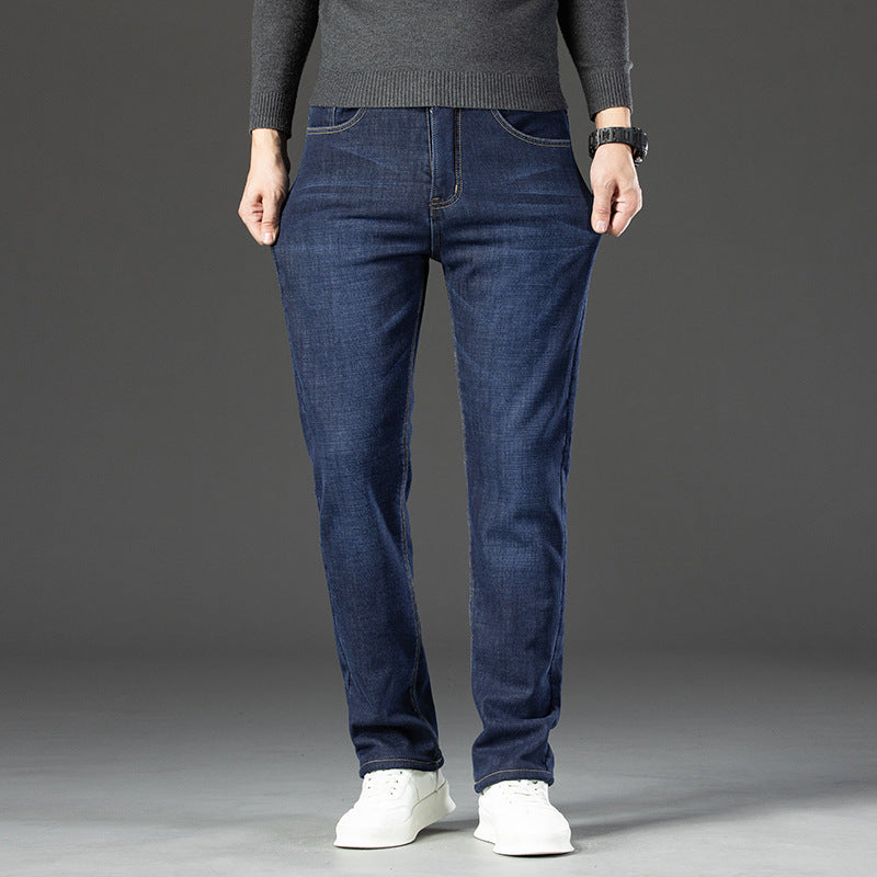 Fleece Lined Padded Warm Keeping Jeans For Men - WAlMYe #