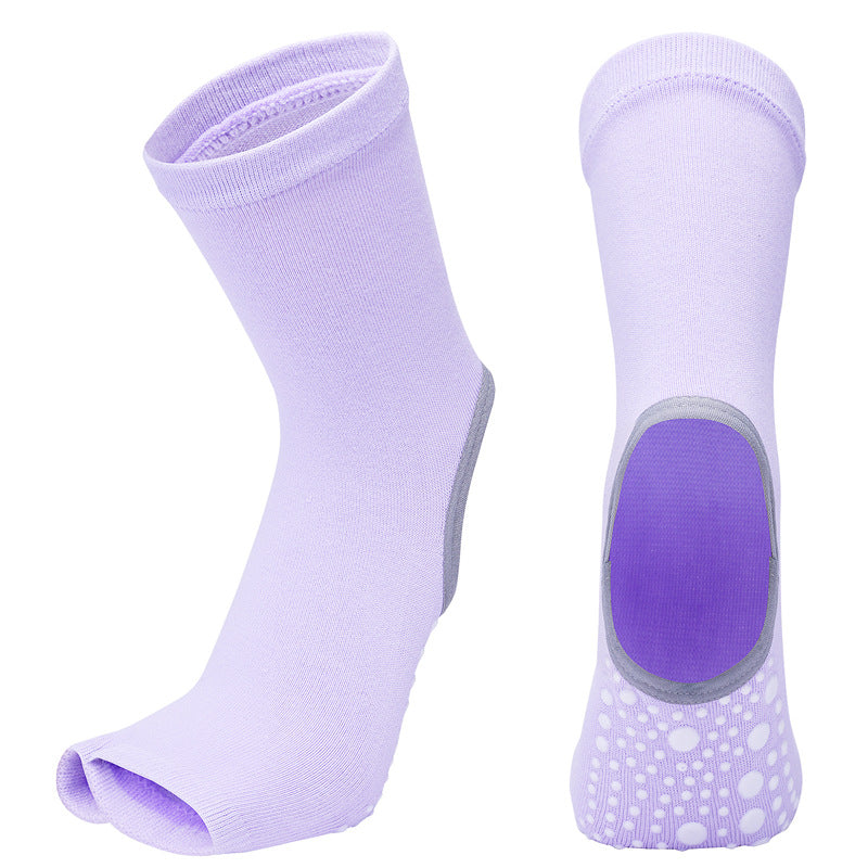 Women's Mid Tube Yoga Socks Half Finger And Split Finger - WAlMYe #