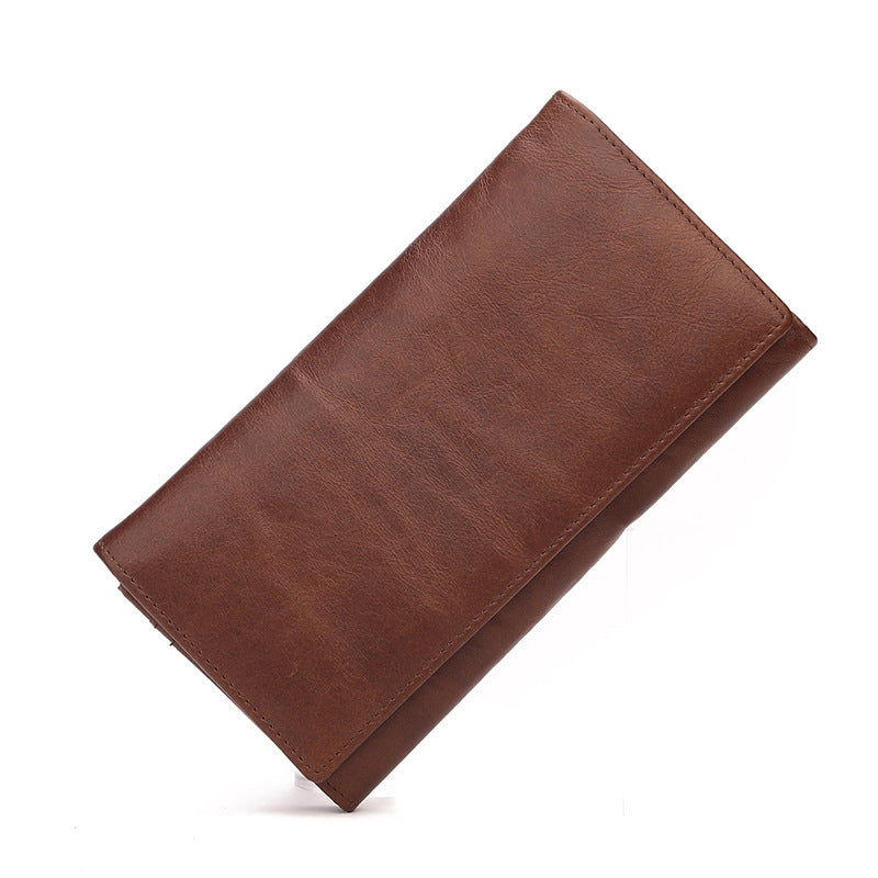 First Layer Leather Wallet Long Vintage Oil Wax - WAlMYe #