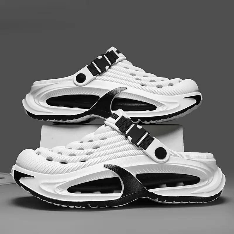 Men'S Summer Thick-Sole Non-Slip Quick-Drying Clogs - Waterproof Slide Slippers with Comfortable Arch Support, Durable Outdoor Design plus Size Slippers Tiktokshopbacktoschool