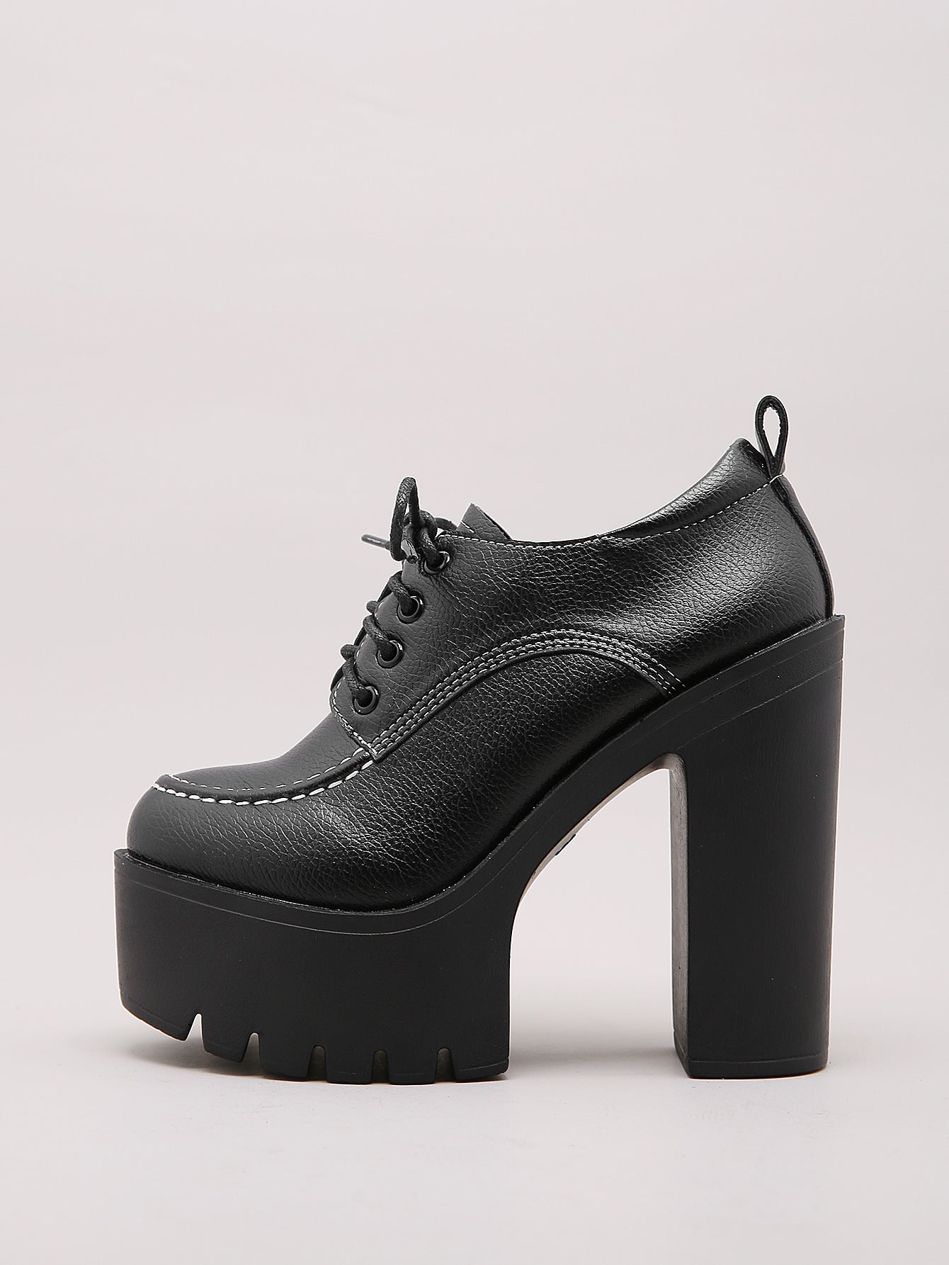Thick Heel Platform Deep Mouth Round Toe High Heels Single Shoes - WAlMYe #