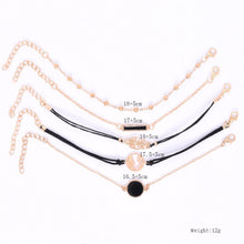 Load image into Gallery viewer, Dripping Oil Rectangular Diamond Map Handmade Five-piece Set Female Bracelet
