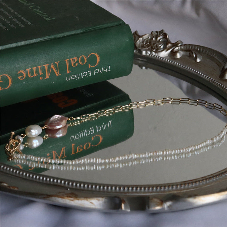 Baroque Freshwater Pearl Bead Chain Stitching - WAlMYe #