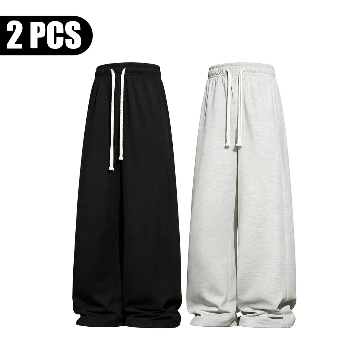 Men’S All-Season Baggy Wide-Leg Athletic Pants - Sports Clothing with Deep Pockets, Soft Breathable Fabric, Machine Washable Mens Clothing for Street Style, Khaki Pants Clothes