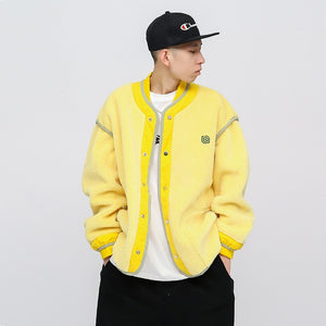 Plush Hoodie Men's Cardigan Thickened Long-sleeved Couple Loose Coat