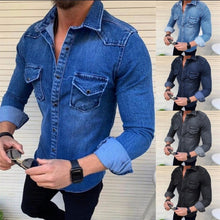 Load image into Gallery viewer, Slim-fit jacket denim fabric men&#39;s jacket
