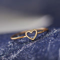 New Style Women Ring Hollow Heart Rings For Couple Wedding Best Jewelry - WAlMYe #