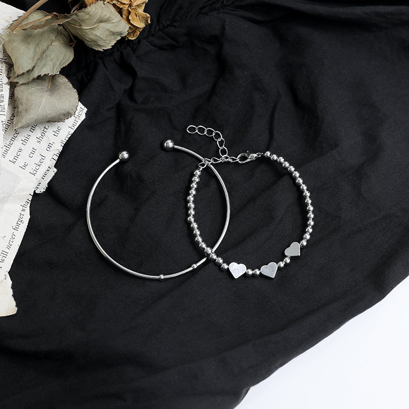 Peach heart retro Hong Kong Style Bracelet - WAlMYe #