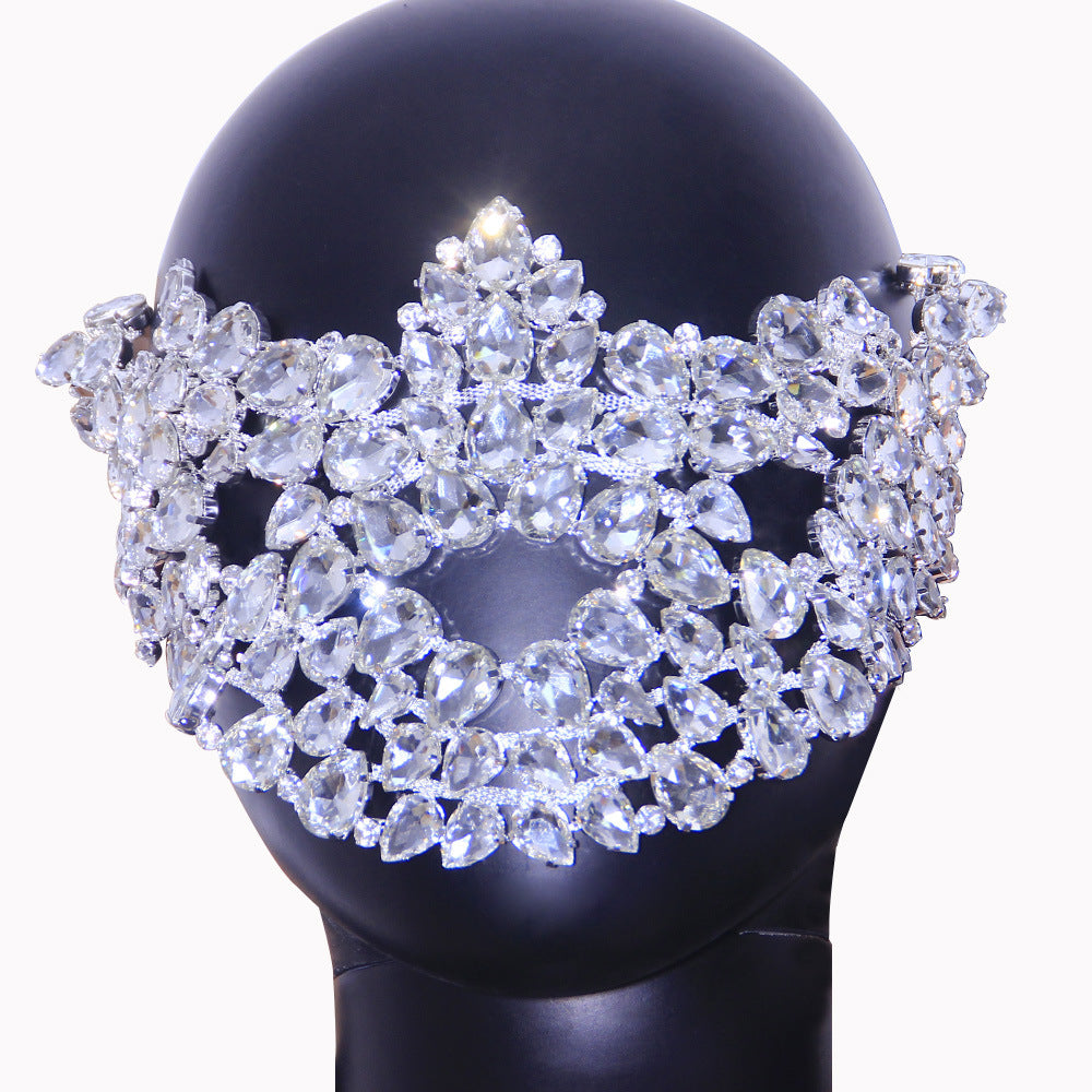 Explosive Halloween Rhinestone Mask INS Blogger With The Same Crystal Mask - WAlMYe #