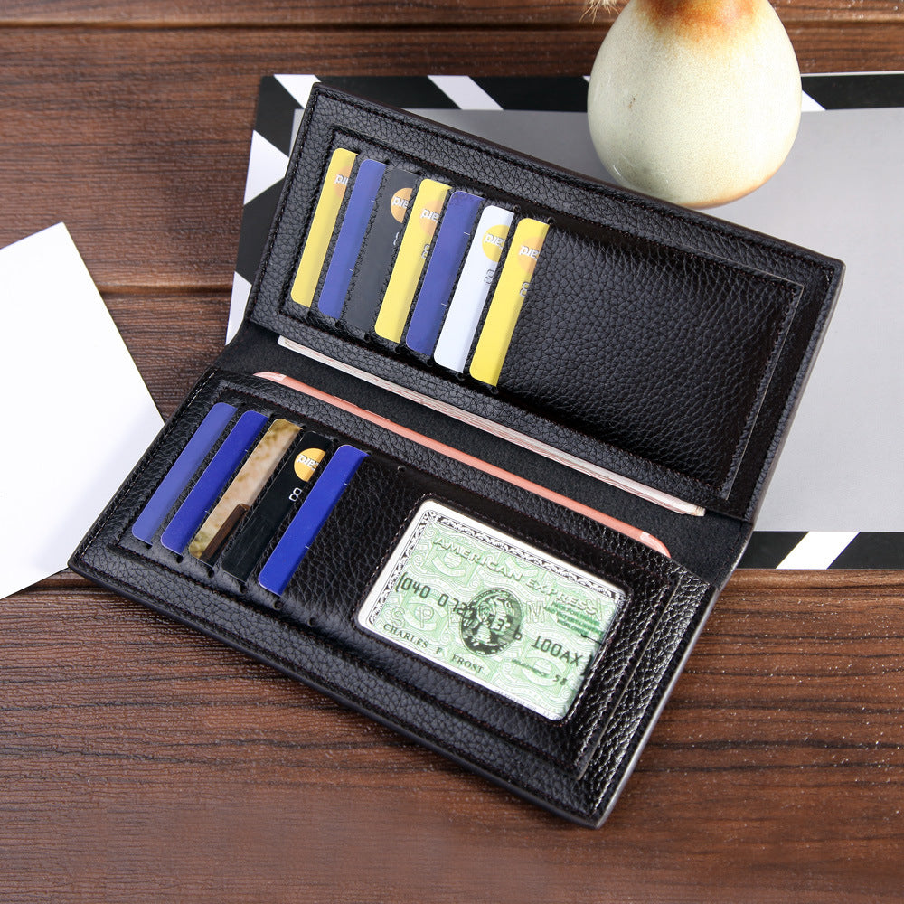 Men's Wallet Men Multi-card Lychee Pattern - WAlMYe #