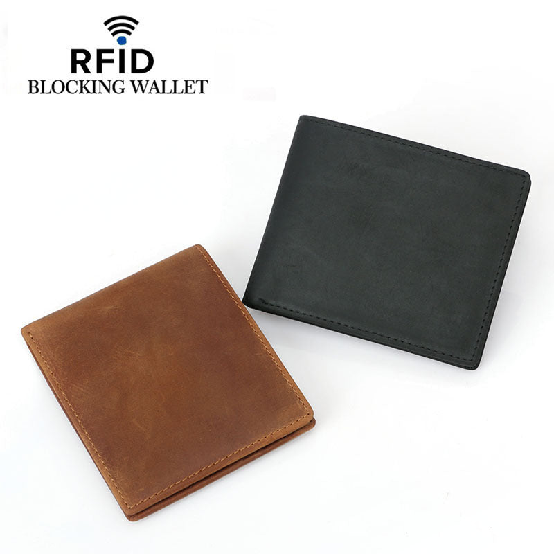 RFID Leather Bifold Retro Men's Wallet - WAlMYe #