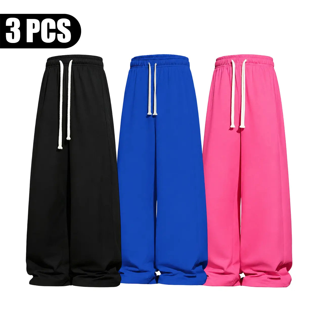 Men’S All-Season Baggy Wide-Leg Athletic Pants - Sports Clothing with Deep Pockets, Soft Breathable Fabric, Machine Washable Mens Clothing for Street Style, Khaki Pants Clothes